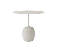 &Tradition Lato LN9 Table Basse Ovale Blanc Ivoire/Marbre Crema Diva