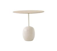 &Tradition Lato LN9 Table Basse Ovale Chêne Laqué/Marbre Crema Diva