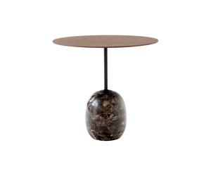 &Tradition Lato LN9 Table Basse Ovale Laqué Noyer/Marbre Emparador