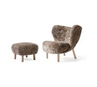 &Tradition Little Petra VB1 fauteuil et pouf ATD1 Chêne blanchi huilé- Sahara