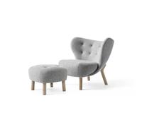 &Tradition Little Petra VB1 fauteuil et pouf ATD1 Chêne huilé blanc-Hallingdal