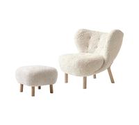 &Tradition Little Petra VB1 fauteuil et pouf ATD1 Chêne huilé blanc-Moonlight