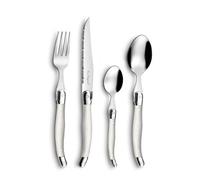 LOU LAGUIOLE - Valisette avec 24 couverts de table pour 6 personnes - Tradition - Acier inoxydable 18/0, Finition Brillante - Perle