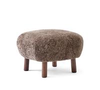 &Tradition Repose-pieds Little Petra ATD1 Peau de mouton Sahara-pieds en noyer