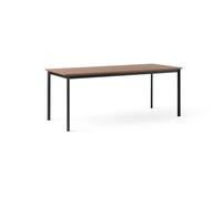 Table à Manger &Tradition Drip HW116 L193 Noir/ Noyer Laqué