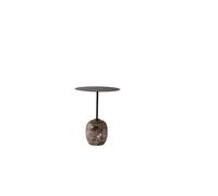 &Tradition Table d'appoint Lato - Ø40 cm - Warm Black & Emparador Marble