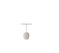 &Tradition Table d'appoint Lato - Ivory White & Crema Diva Marble - Ø40 cm