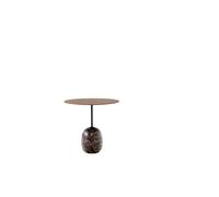 &Tradition Table d'appoint Lato - ovale 40 x 50 cm - Lacquered Walnut & Emparador Marble