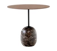 &Tradition Table d'appoint Lato LN9 Walnut-Emparador marble