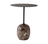 &Tradition Table Lato LN8 Warm black-Emparador marble
