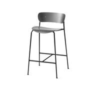 &Tradition Tabouret de bar Pavilion AV7 chêne laqué noir. structure en acier