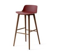&Tradition Tabouret de bar Rely HW123 Red brown-noyer laqué. 75 cm