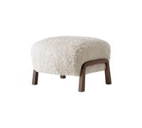 &Tradition Wulff ATD3 Pouf en Peau de Mouton Clair de Lune/ Noyer