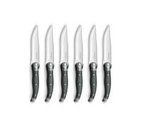Lou Laguiole – Set de 6 couteaux steak Tradition XL – Acier inox 18/0, Longueur 240 mm, gris
