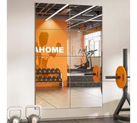 TRAHOME Lot de 8 Carreaux de Miroir Mural, 40,6 x 30,5 x 30,5 cm, Miroir de Salle de Sport pour Garage, Chambre, Salon, au-Dessus de la Porte