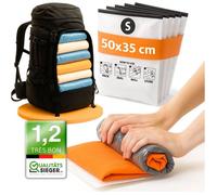 TRAHOO-Sac Sous Vide Voyage à Rouler I 8 PIECES I Taille S: 50x35 cm I Sac de Rangement Sous Vide Sans Aspirateur I Pochette [J100]