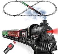 Train de Noël électrique avec lumières et sons pour la décoration du sapin de Noël