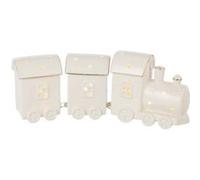 Train Déco à LED "2 Wagons" 30cm Blanc Blanc