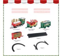 Train Électrique Pour Enfants, Musique Électronique De Noël, Ensemble De Train Sur Voie Ferrée Électrique, Course, Transport Routier, Jouets Cadeau