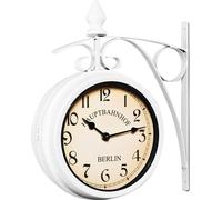 Train Station Wall Clock White