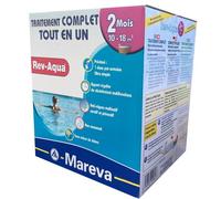 Traitement complet Mareva Rev-Aqua 2 mois - piscine 10-18 m3 (Revaqua) Lot de 4