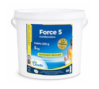 Traitement piscine OCEDIS désinfectant multifonction piscine FORCE 5 galets 250gr seau 5kg