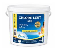 Traitement piscine OCEDIS Galets de chlore lent 500g seau de 4,5 kg