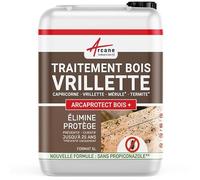 Traitement Vrillette Bois Sans Propiconazole - Préventif et Curatif Anti Xylophage - 5 L - ARCANE INDUSTRIES