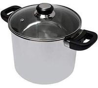 Traiteur Inox BAUMALU, Couvercle Verre, Bord Inox, 24 cm, Tous Feux Dont Induction, Poignées Bakélite