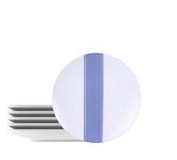 Tramontina - Assiettes à dessert rondes décorées porcelaine 21 cm Soho. Lot de 6.