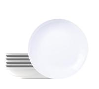 Tramontina - Assiettes creuses rondes porcelaine 22 cm Sophia. Lot de 6.