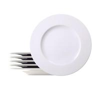Tramontina - Assiettes plates rondes décorées porcelaine 28 cm Mesh. Lot de 6.