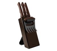 Tramontina - Bloc de couteaux Black. 5pcs. Inox et bois