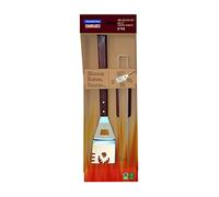 Tramontina CHURRASCO Ustensile de barbecue, couverts de barbecue, manche en bois FSC, acier inoxydable (lot de 2 ustensiles de grill)