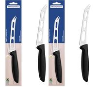 Tramontina Couteau de cuisine Plenus pour fromage noir 15,2 cm en acier inoxydable (Lot de 2)