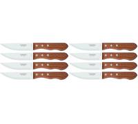 Tramontina - Couteaux à steak Dynamic Jumbo 4pcs. Inox et bois (Lot de 2)