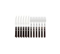 Tramontina - Couteaux et fourchettes à steak spanish. 12pcs Inox et bois marron.