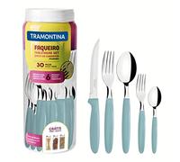 Tramontina Ipanema 23398-288 Couverts en acier inoxydable, bleu clair, 30 pièces