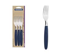 Tramontina Lot de 3 fourchettes de table Ipanema, bleu foncé, acier inoxydable