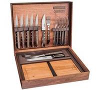 Tramontina - Malette pour barbecue 15 pièces en inox et bois Churrasco Inox G