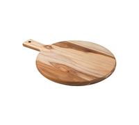Tramontina - Planche à découper ronde en bois de teck, planche rustique,40x30x1.8cm planche apéro ou plateau de fromage/charcuterie/pain, pour Préparer/Trancher/Aperitif/Pain/Découper/Servir