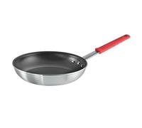 Tramontina Poêle à frire anti-adhésive avec poignée amovible en silicone rouge pour plaques électriques, gaz et vitrocéramiques, 25 cm, 1,9L