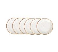 Tramontina - TRAMONTINA- Ensemble 6pcs Assiettes Plates Rondes Porcelaine blanche Rustico 28cm - Élégance intemporelle, design rustique et champêtre. Parfaites pour toutes les occasions.