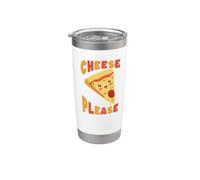 Tranche de pizza mignonne Cheese Please Kawaii Food Gobelet isotherme en acier inoxydable double paroi