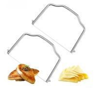 Trancheuse à Fromage Acier 2pcs Coupe-Beurre Trancheuse à Fromage | Acier inoxydable pour robuste, fil tranchant pour précis, uniforme, pour idéal fromage dur, , foie gras