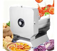 Trancheuse à légumes électrique commerciale, épaisseur réglable de 0 à 1 cm, lames en acier inoxydable pour tomates, oignons, pommes de terre, chou, citron vert et orange