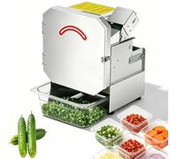 Trancheuse à oignons verts professionnelle, Coupe-légumes électrique 200 W | Hachoir à oignons nouveaux,Machine à émincer/découper le chou et les piments,Machine à trancher les fruits,Épaisseur 1,3-35mm