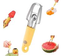 Trancheuse à pastèque, pelle à melon empilable 4 en 1 avec couteau à découper et éplucheur en forme d'éléphant, kit d'outils multifonctions pour plateaux de fruits créatifs