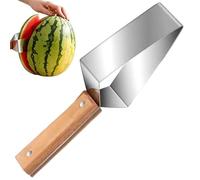 Trancheuse à pastèque triangulaire avec manche en bois ergonomique pour fruits tels que et ananas, pour maison, cuisine, pique-nique, restaurant, fruits, réunions de famille