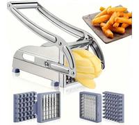 Trancheuse à pommes de terre et légumes en acier inoxydable - antidérapante et facile à utiliser, coupe-frites de cuisine, trancheuse à pommes de terre en acier inoxydable, coupe-frites de légumes de 